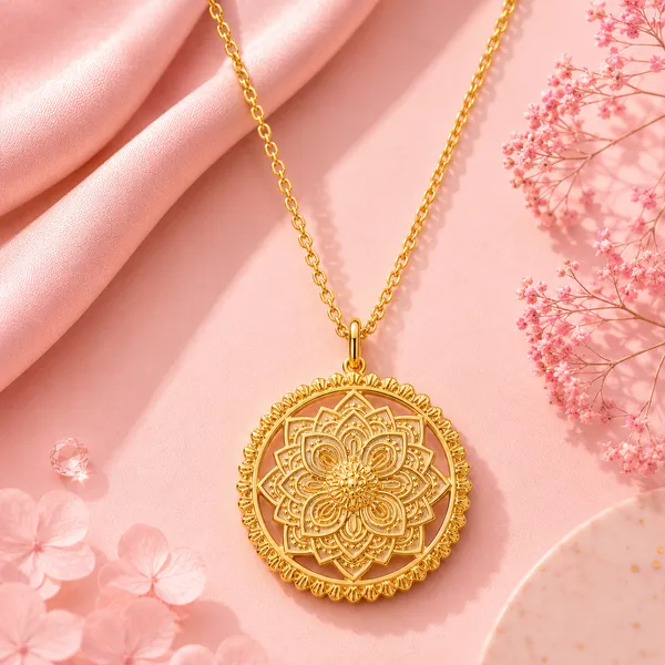 Mavi_Golden_Floral_Pendant