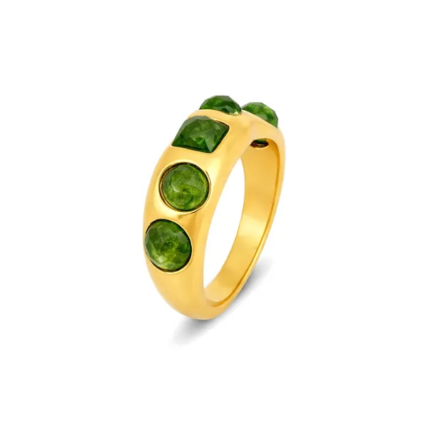 Lummi_Golden_And_Green_Adjustable_Ring