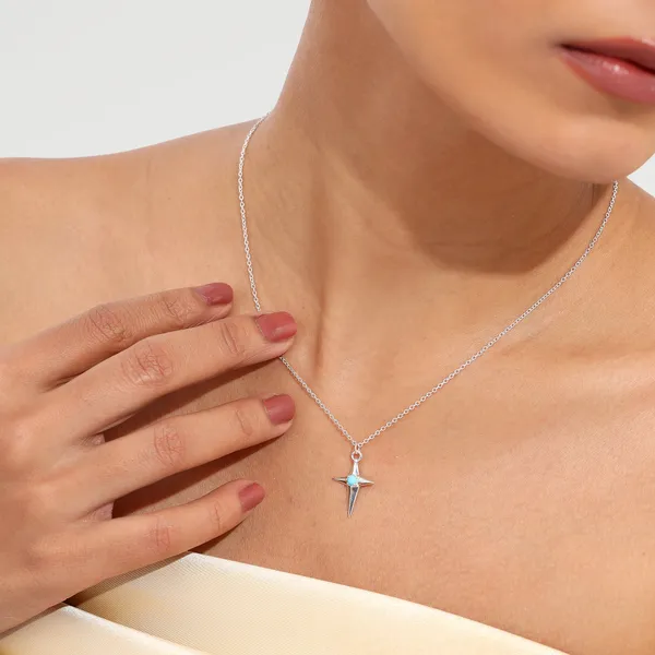 Lily_Silver_Magnesite_Necklace