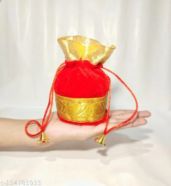 Red_And_Yellow_Banarasi_Silk_Brocade_Potli_Bag_For_Women