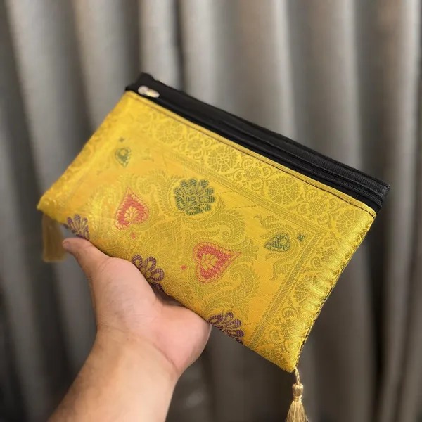 Yellow_Handcrafted_Banarasi_Trio_Set