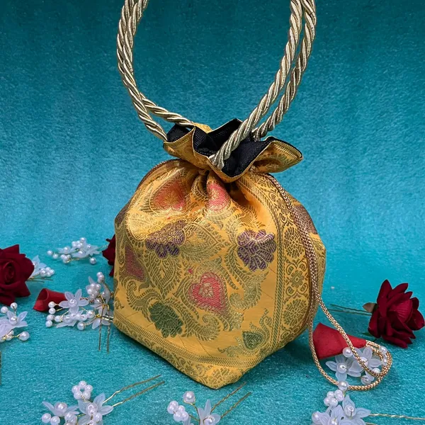 Yellow_Handcrafted_Banarasi_Trio_Set
