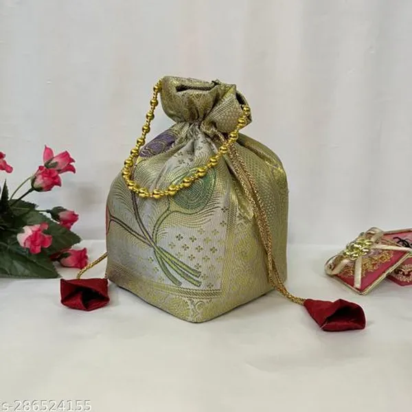 Off_White_Banarasi_Silk_Brocade_Potli_Bag_For_Women