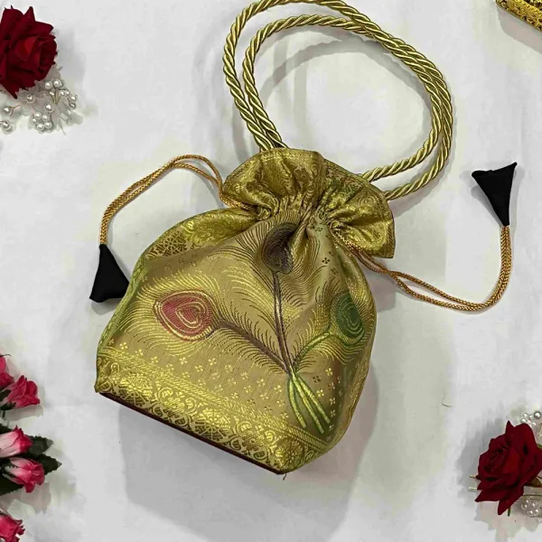Ethnic_Cream_Colour_Banarasi_Potli_Bags