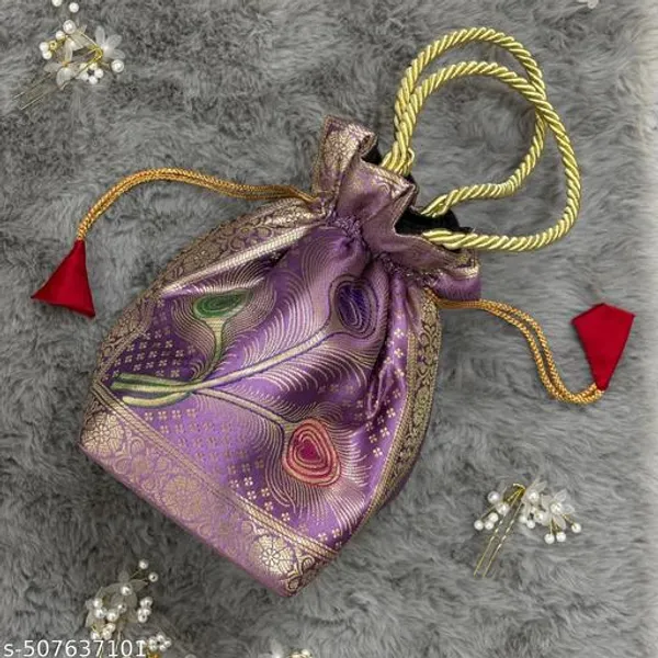 Pretty_Lavender_Banarasi_Silk_Brocade_Potli_Bag_For_Women