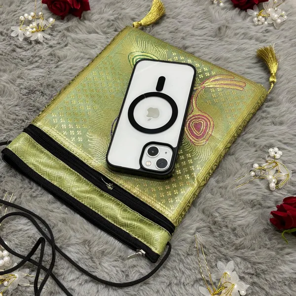 Green_Banarasi_Silk_Brocade_Sling_Bag_For_Women
