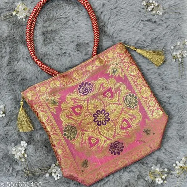 Pretty_Peach_Handcrafted_Brocade_Silk_Banarasi_Tote_Bag