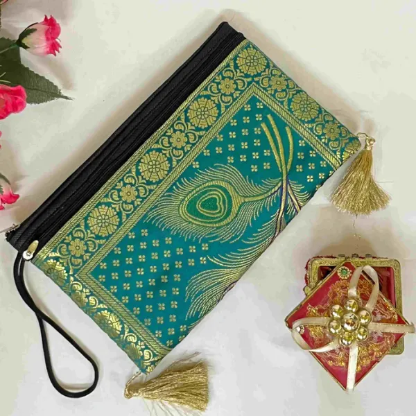 Bottle_Green_Exclusive_Handmade_Banarasi_Women_Wallets