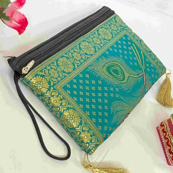 Bottle_Green_Exclusive_Handmade_Banarasi_Women_Wallets