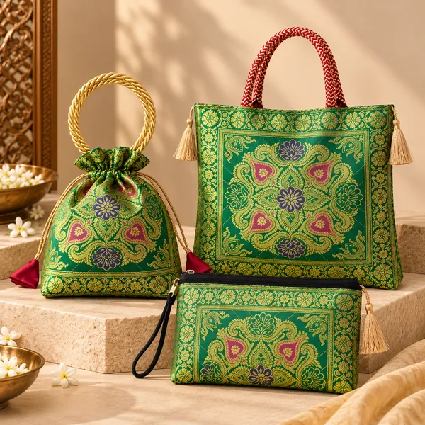 Green_Banarasi_Silk_Potlee_Box_Trio_Set