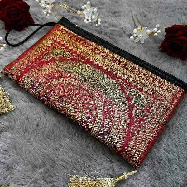 Dark_Red_Shade_Handmade_Banarasi_Women_Wallet