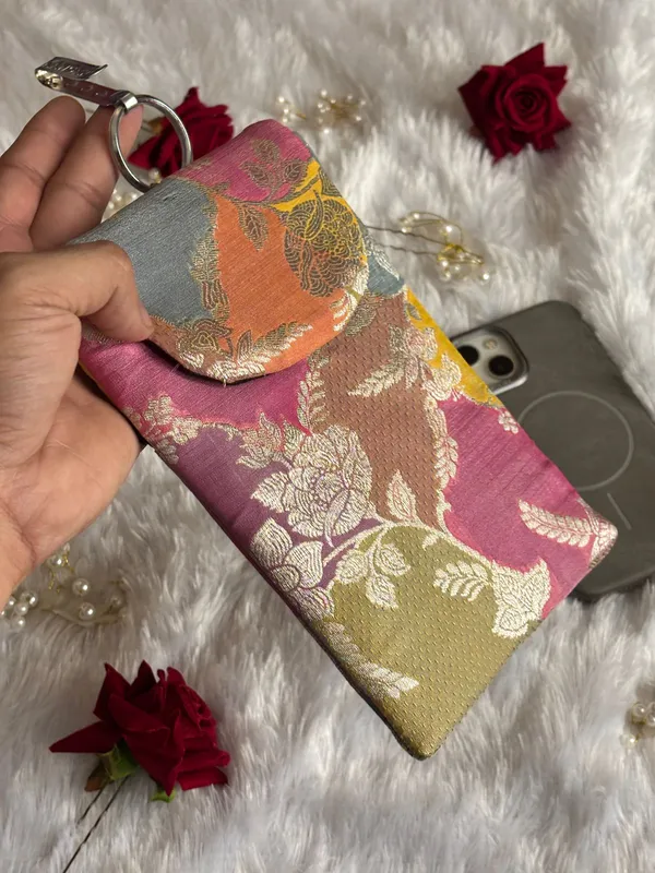 Multicolour_Handmade_Banarasi_brocade_Silk_Mobile_Sling_