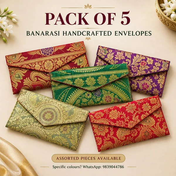 Pack_Of_5_Banarasi_Silk_Lifafa