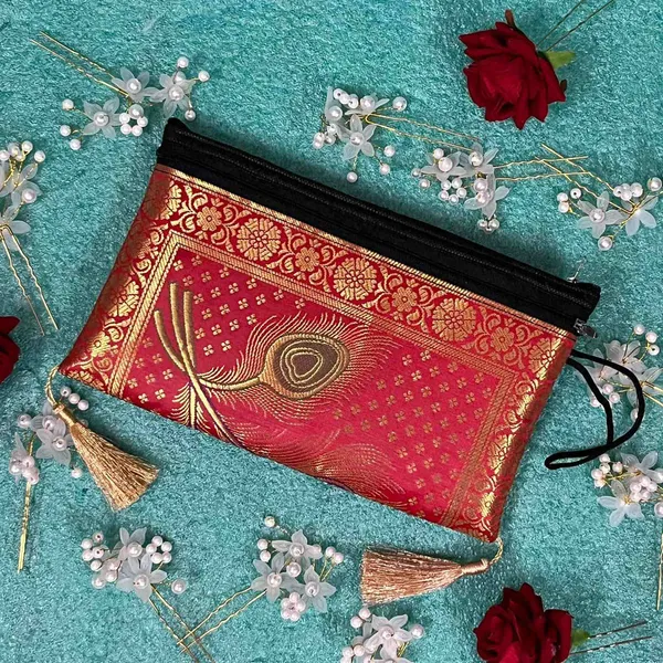 Red_Exclusive_Handmade_Banarasi_Women_Wallets