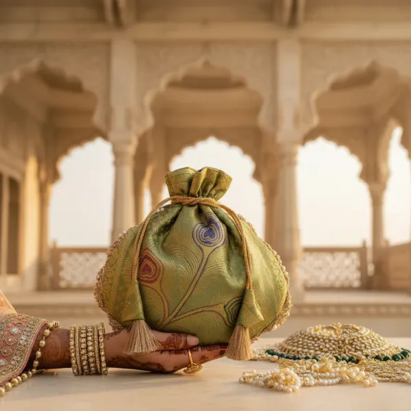 Pista_Green_Beautiful_Lace_Work_Banarasi_Potli_Bag