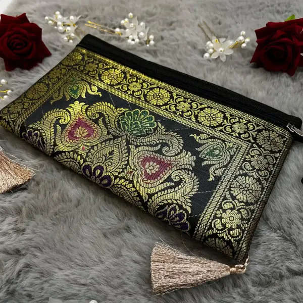Black_Shade_Handmade_Banarasi_Women_Wallet