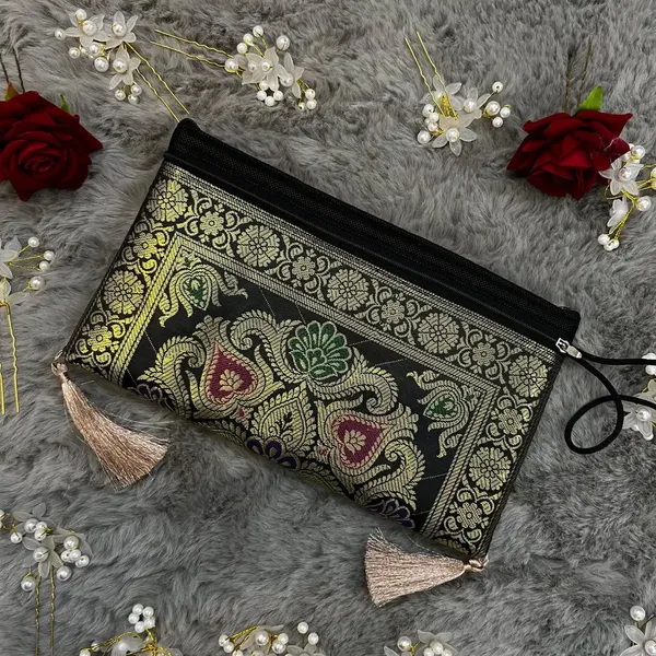 Black_Shade_Handmade_Banarasi_Women_Wallet