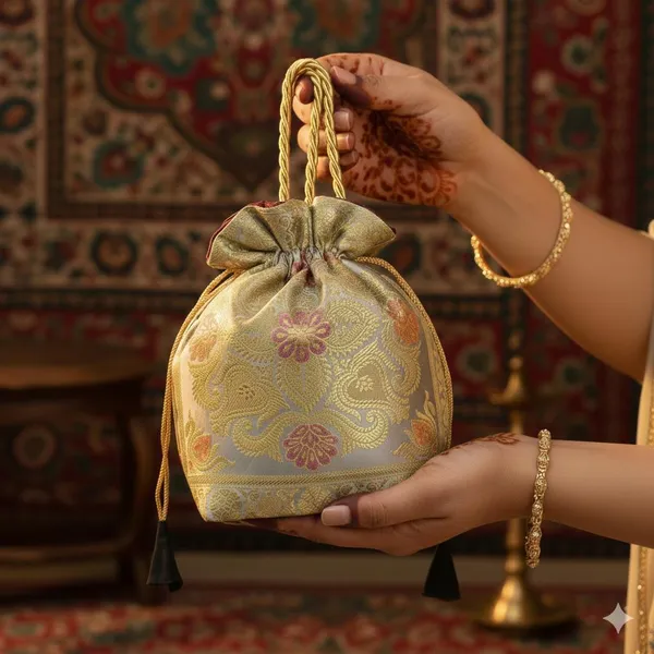 Off_White_Banarasi_Silk_Brocade_Ethnic_Potli_Bag_For_Women