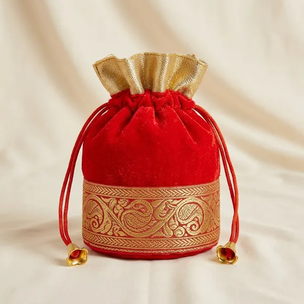 Red_And_Yellow_Banarasi_Silk_Brocade_Potli_Bag_For_Women