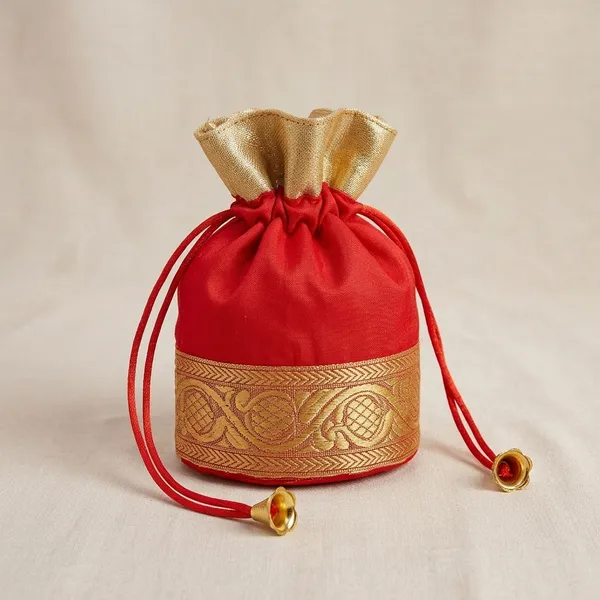 Red_And_Yellow_Banarasi_Silk_Brocade_Potli_Bag_For_Women