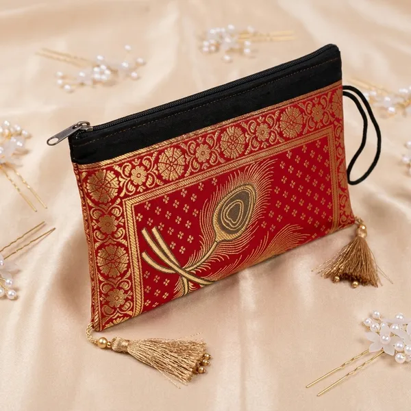 Red_Exclusive_Handmade_Banarasi_Women_Wallets