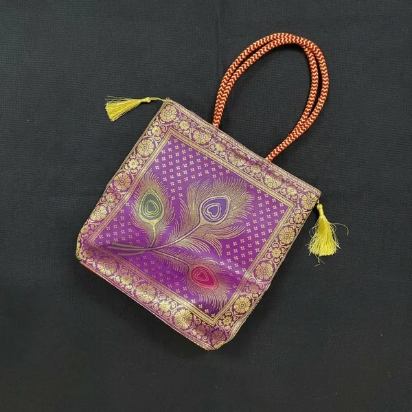Purple_Banarasi_Silk_Brocade_Handbag_For_Women
