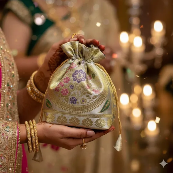 White_Banarasi_Silk_Brocade_Embroidered_Potli_Bag_For_Women