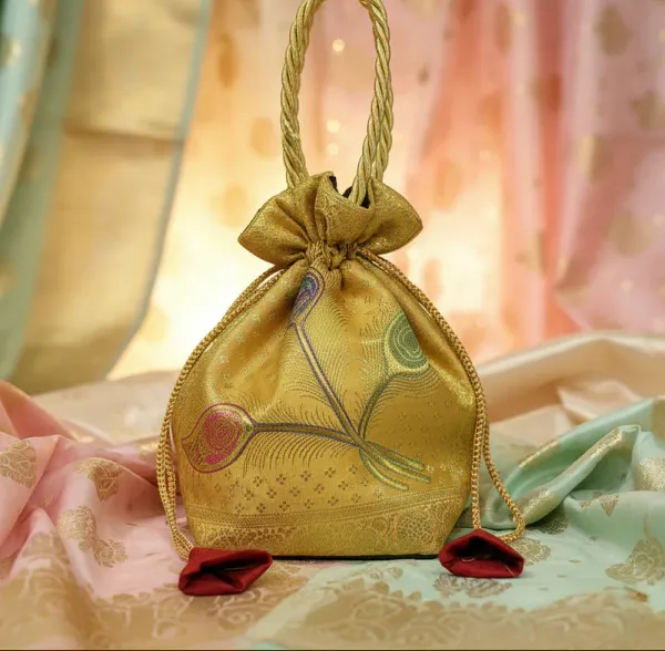 Ethnic_Gold_Banarasi_Silk_Brocade_Embellished_Potli_Bag_For_Women