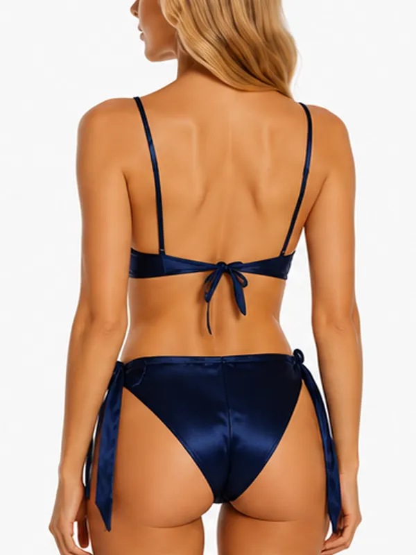 Navy_Blue_Satin_Tie-Up_Bralette_Babydoll_Set_For_Women