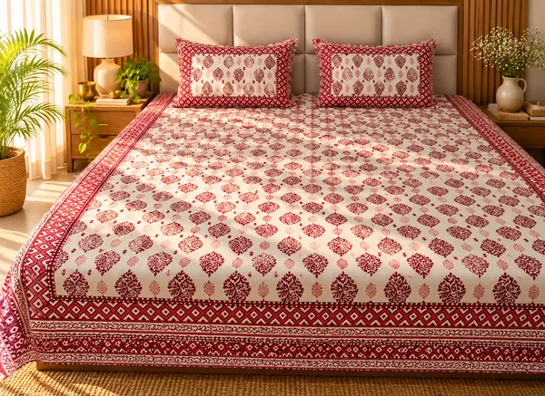 Pink_Blockprint_Kingsize_Bedsheet_with_2_Pillow_Covers