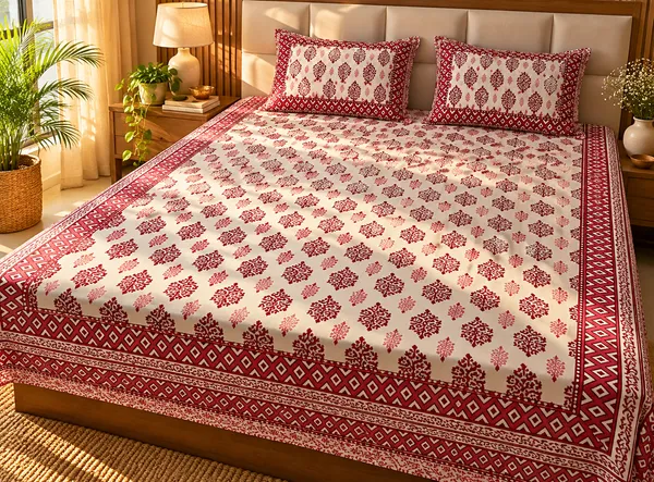 Pink_Blockprint_Kingsize_Bedsheet_with_2_Pillow_Covers
