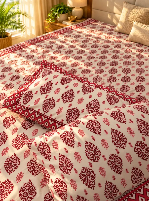 Pink_Blockprint_Kingsize_Bedsheet_with_2_Pillow_Covers