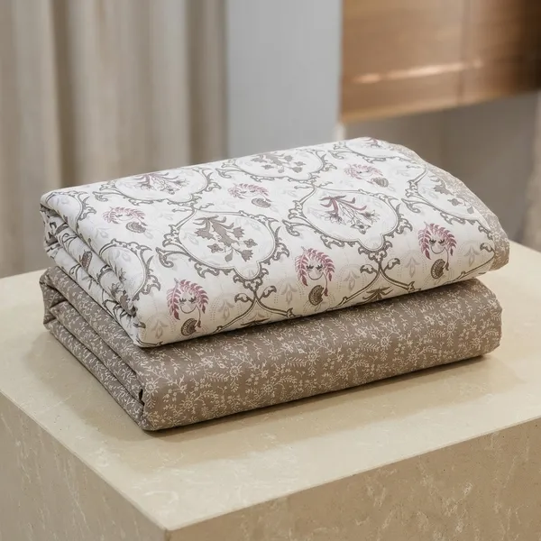 Green_&_White_Reversible_Ac_Comforters_(_Dohar)-_Single_Bed_Pair