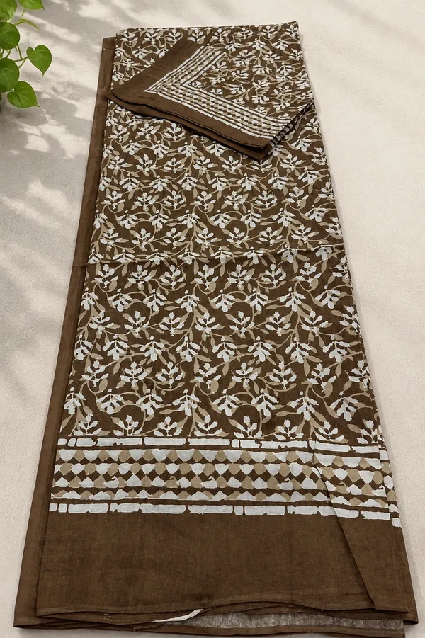 Rajasthani_Brown_Bagru_Bedseet_with_Booties