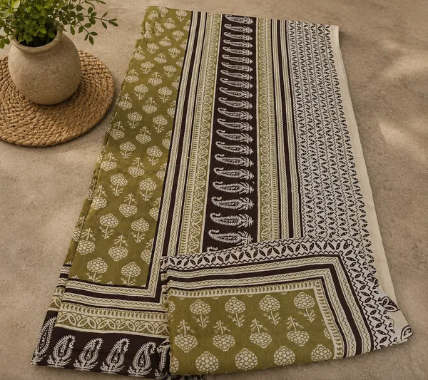 Green_Cotton_Bagru_Print_King_Size_Bedsheet_With_2_Pillow_Covers