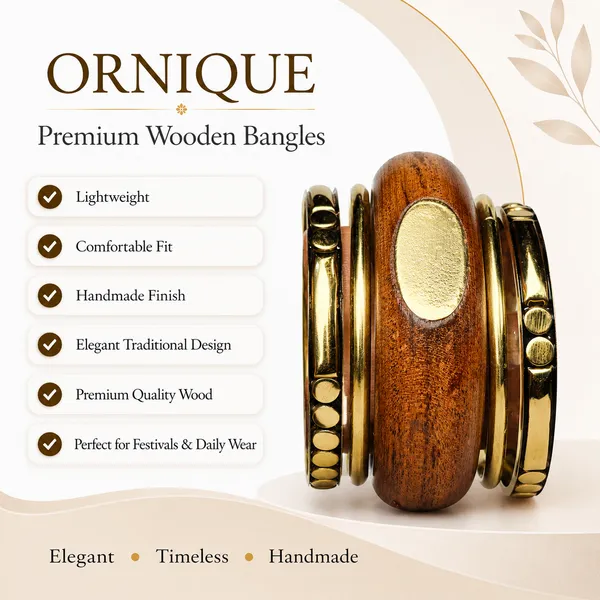 Wooden_Gold_Medallion_Bangle_Set