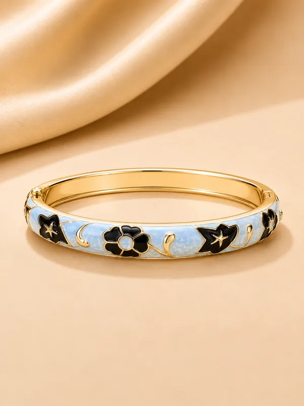 ORNIQUE_Midnight_Bloom_Bangle