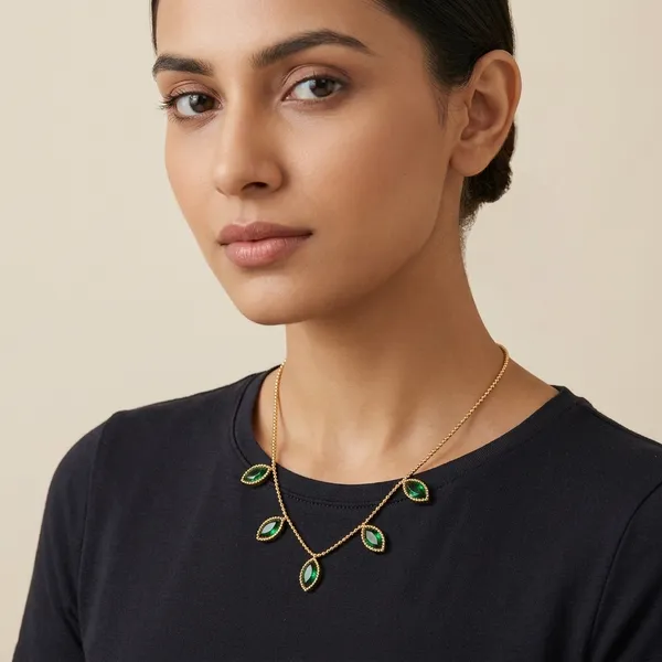 Gold_And_Green_Stainless_Steel_Premium_And_Elegant_Necklace_For_Women