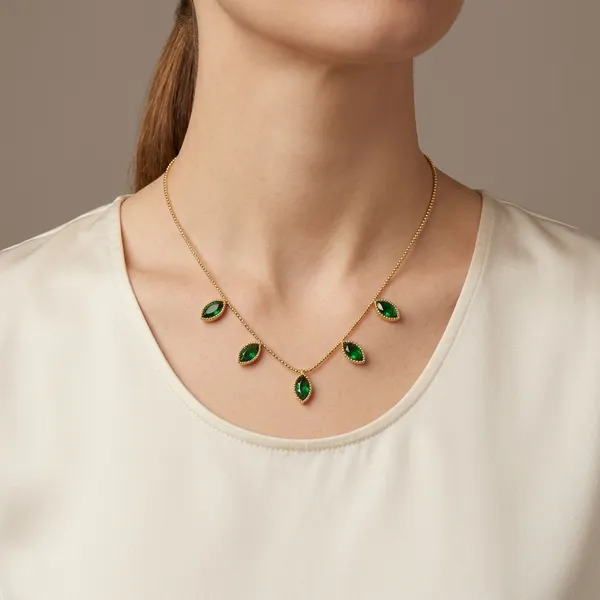 Gold_And_Green_Stainless_Steel_Premium_And_Elegant_Necklace_For_Women