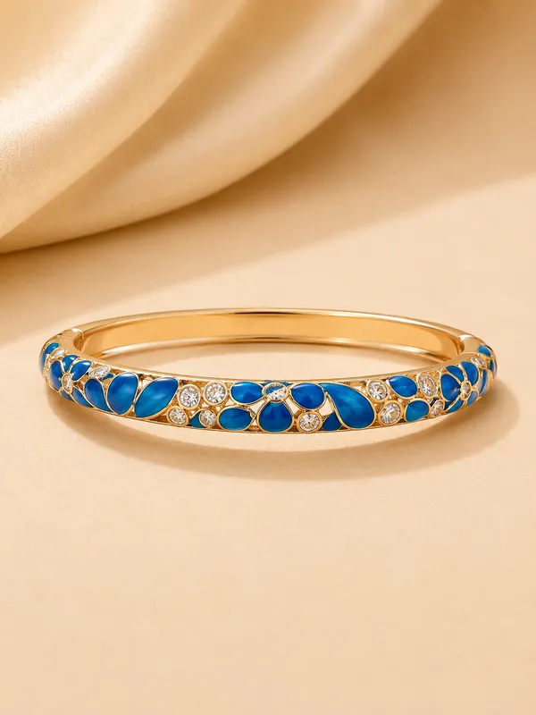 ORNIQUE_Azure_Blossom_Bangle