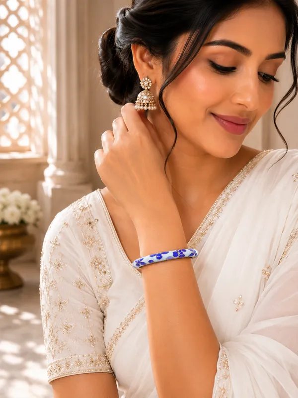 ORNIQUE_Periwinkle_Bloom_Bangle