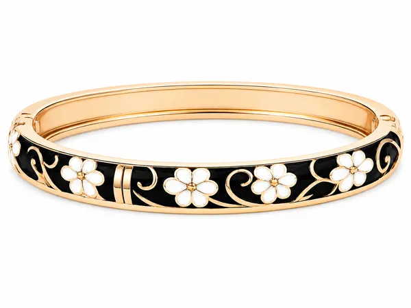 ORNIQUE_Midnight_Daisy_Bangle