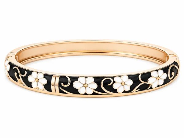 ORNIQUE_Midnight_Daisy_Bangle