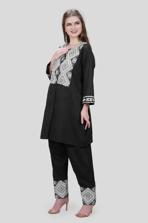 Black_Elegant_Design_Cotton_Co-Ord_Set_For_Women