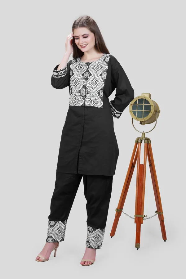 Black_Elegant_Design_Cotton_Co-Ord_Set_For_Women