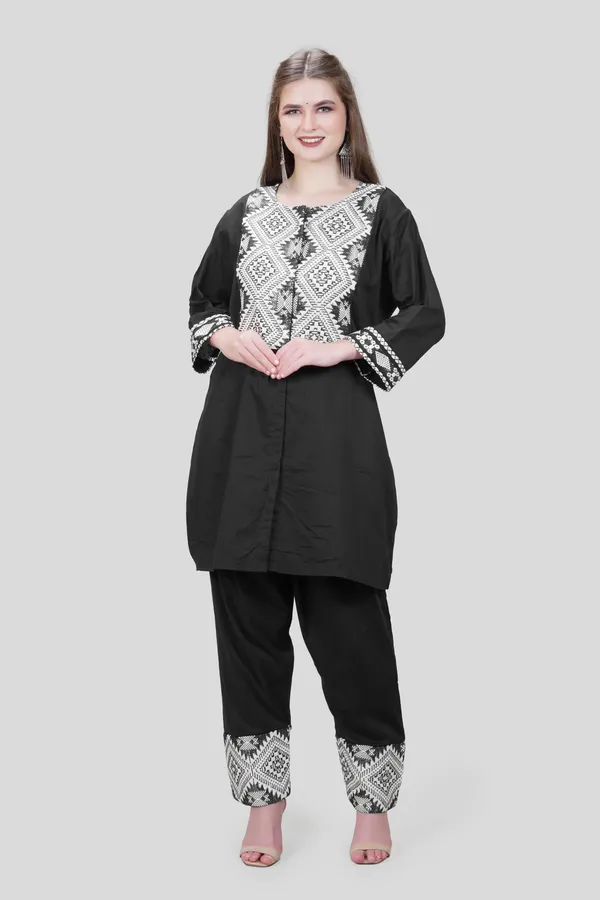 Black_Elegant_Design_Cotton_Co-Ord_Set_For_Women