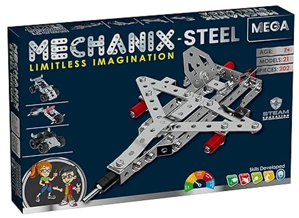 Mechanix_Steel_Construction_Building_Set_With_202_Pieces_Cars_2