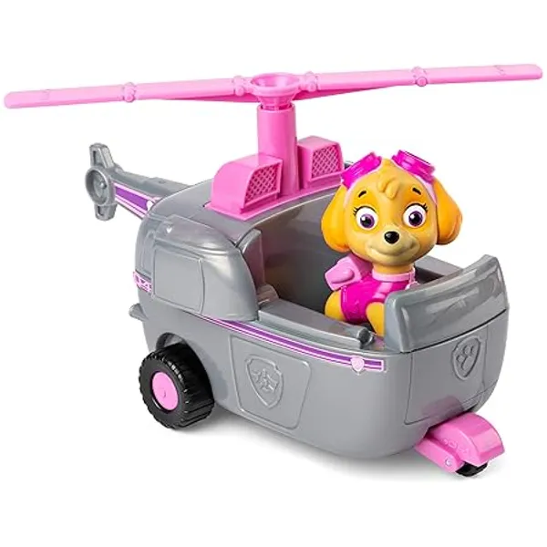 Paw_Patrol_Sky'S_Pink_And_Grey_Helicopter_Rescue_Vehicle_With_Figure