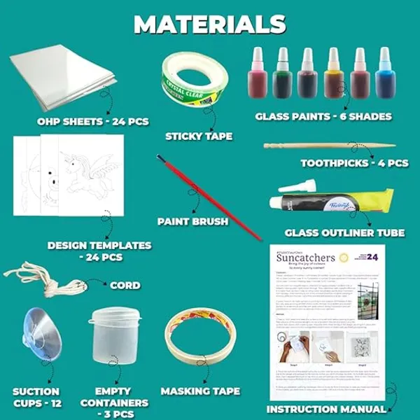 Toykraftt_Diy_Glass_Painting_Suncatcher_Craft_Kit_With_Paints_And_Templates