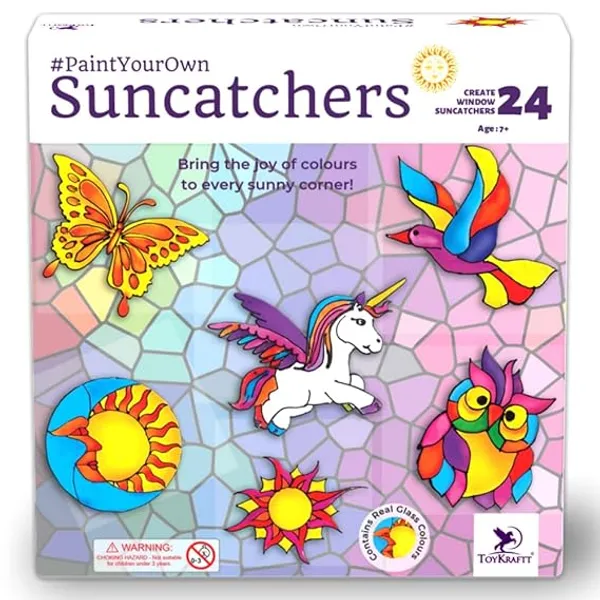 Toykraftt_Diy_Glass_Painting_Suncatcher_Craft_Kit_With_Paints_And_Templates